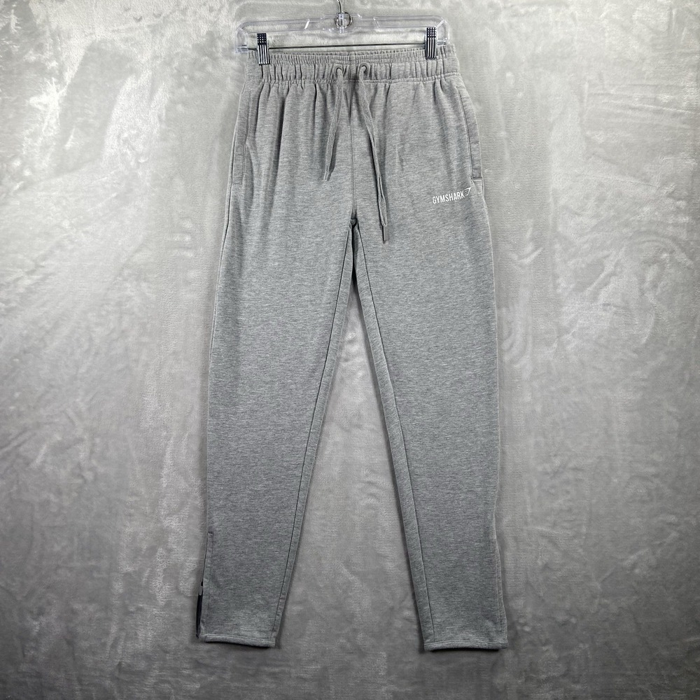 Gymshark Sweatpants women's Small 28x28 Gray Tapered Athletic Fit Ankle Zip Logo